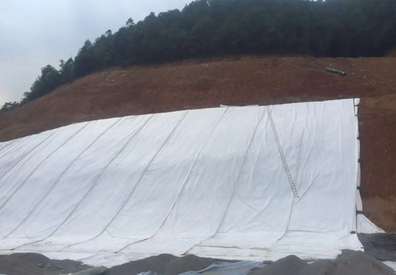 Membrana tejida blanca del geotextil de la tela del filtro para Soakaway