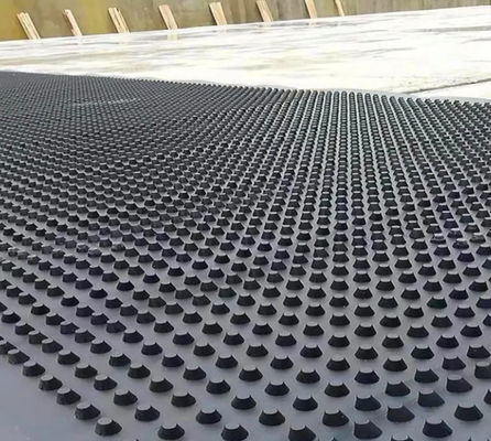 Impermeabilización que se pone verde del tejado blanco negro de Dimple Plastic Drainage Board For