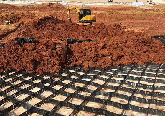 Estera plástica 100m m de la calzada de Geocell del HDPE de los PP del ANIMAL DOMÉSTICO para la construcción in situ del pavimento